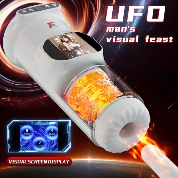9-Frequency Telescopic 9-Frequency Vibration UFO Masturbation Cup - Image 5