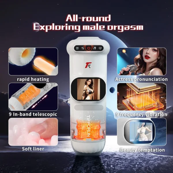 9-Frequency Telescopic 9-Frequency Vibration UFO Masturbation Cup - Image 6