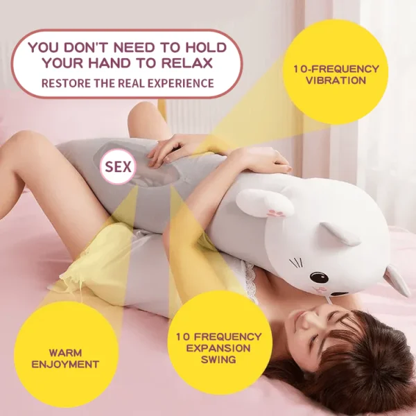 Discreet Cat Pussy Pillow Remote Control Sex Machine - 图片 2