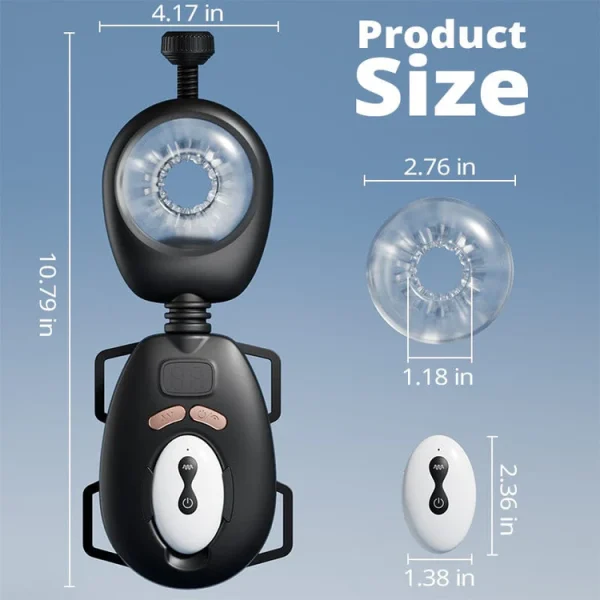 Darth Vader Wearable 9 Thrusting Vibration Male Masturbator With Remote - Image 5