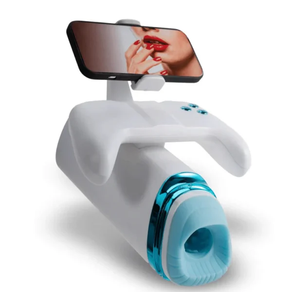 Game Cup M100 Heating Thrusting Vibrating Penis Stroker With Handles And Phone Holder - Image 5