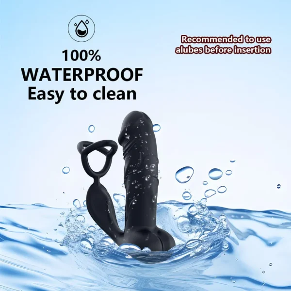 Triple Rings Vibrating Prostate Massager realistic dildo With Remote Control - Image 5
