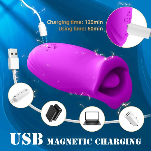 Rose Muncher 10 Biting & 10 Vibrating Modes Stimulate Nipple Clitoral Women Vibrator - 图片 9