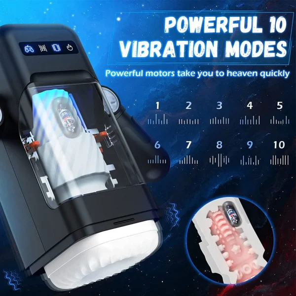 Game Cup Telescopic Vibrating Heating Masturbator - 图片 9