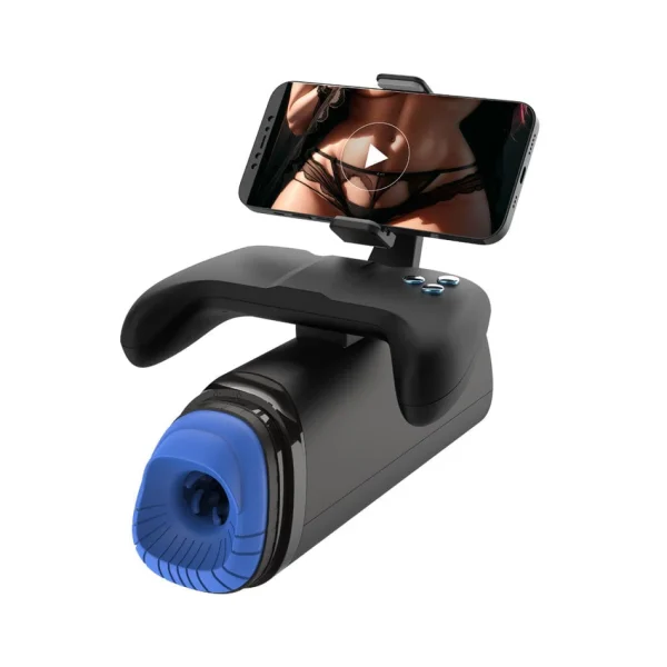 Game Cup M100 Heating Thrusting Vibrating Penis Stroker With Handles And Phone Holder - Image 11