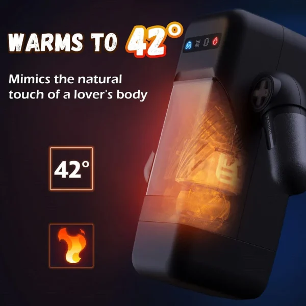 Game Cup Telescopic Vibrating Heating Masturbator - 图片 6