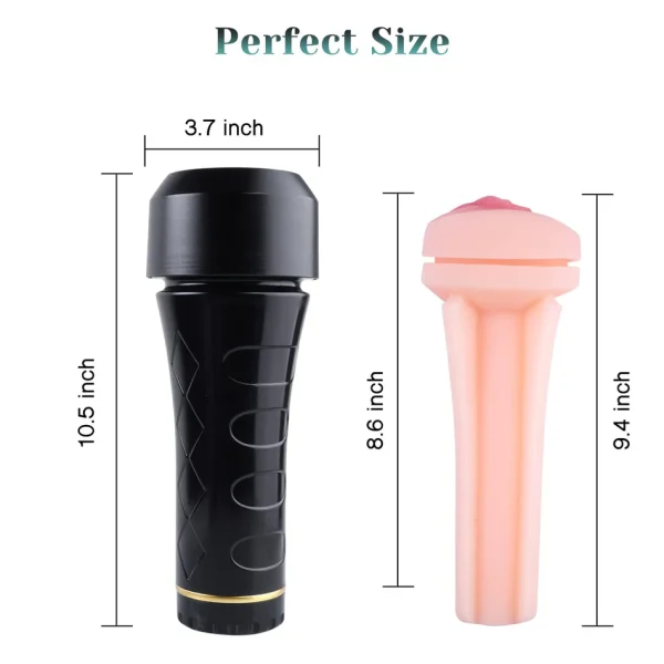 Lurevibe - Male Masturbators Cup Realistic Textured Pocket Vagina Pussy - Image 4