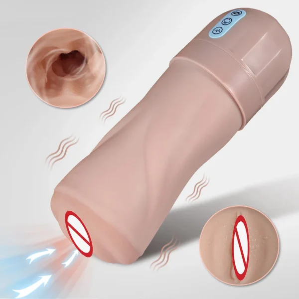 Oral Sucking Vibration Male Masturbation Cup - Image 5